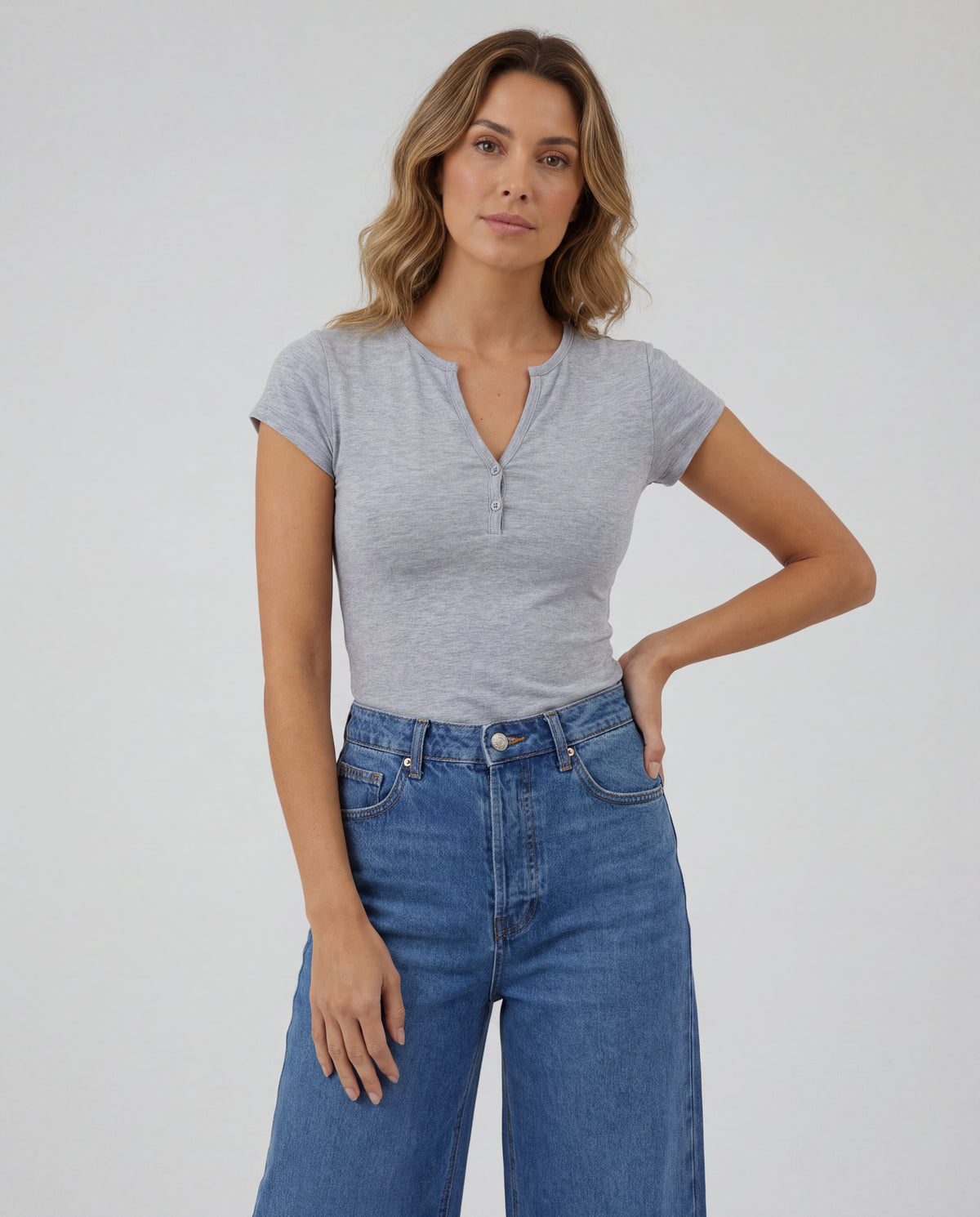 Basica Mujer Kiwi - Gris Jaspe