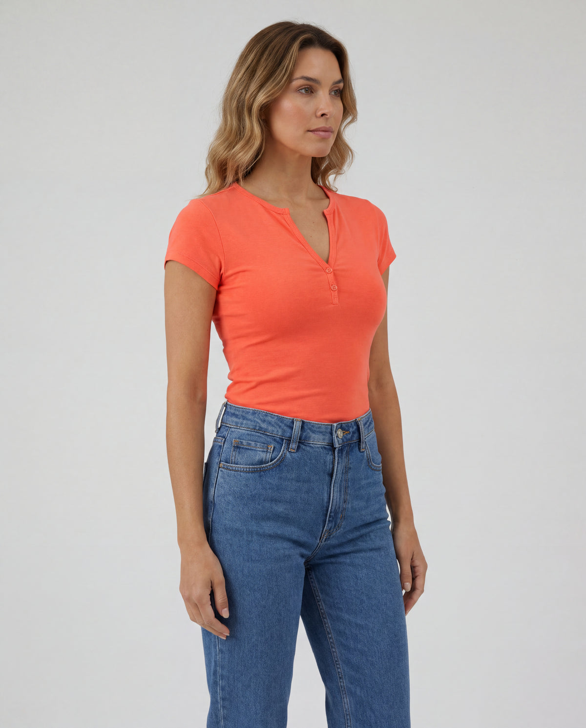 Basica Mujer Kiwi - Naranja
