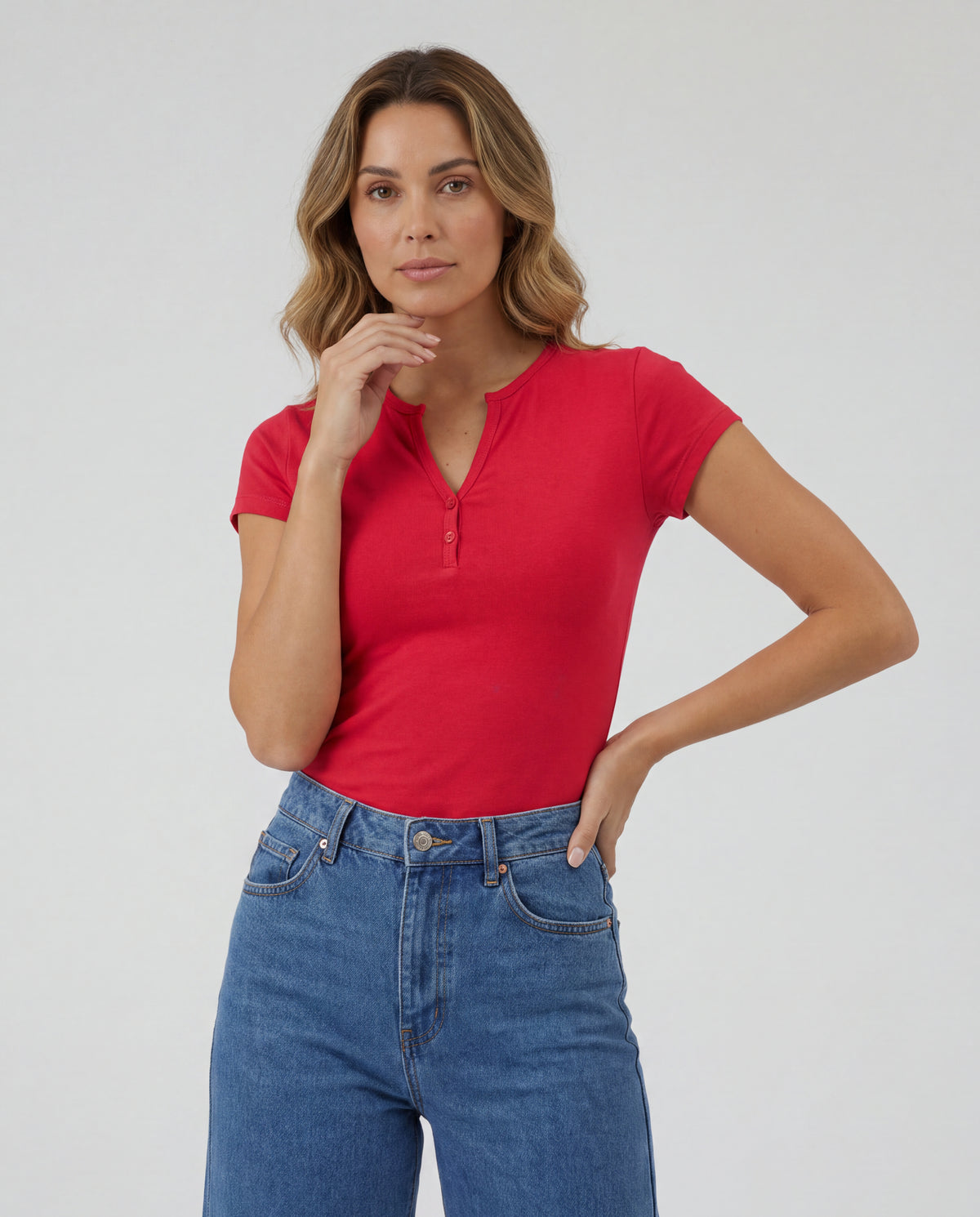 Basica Mujer Kiwi - Roja