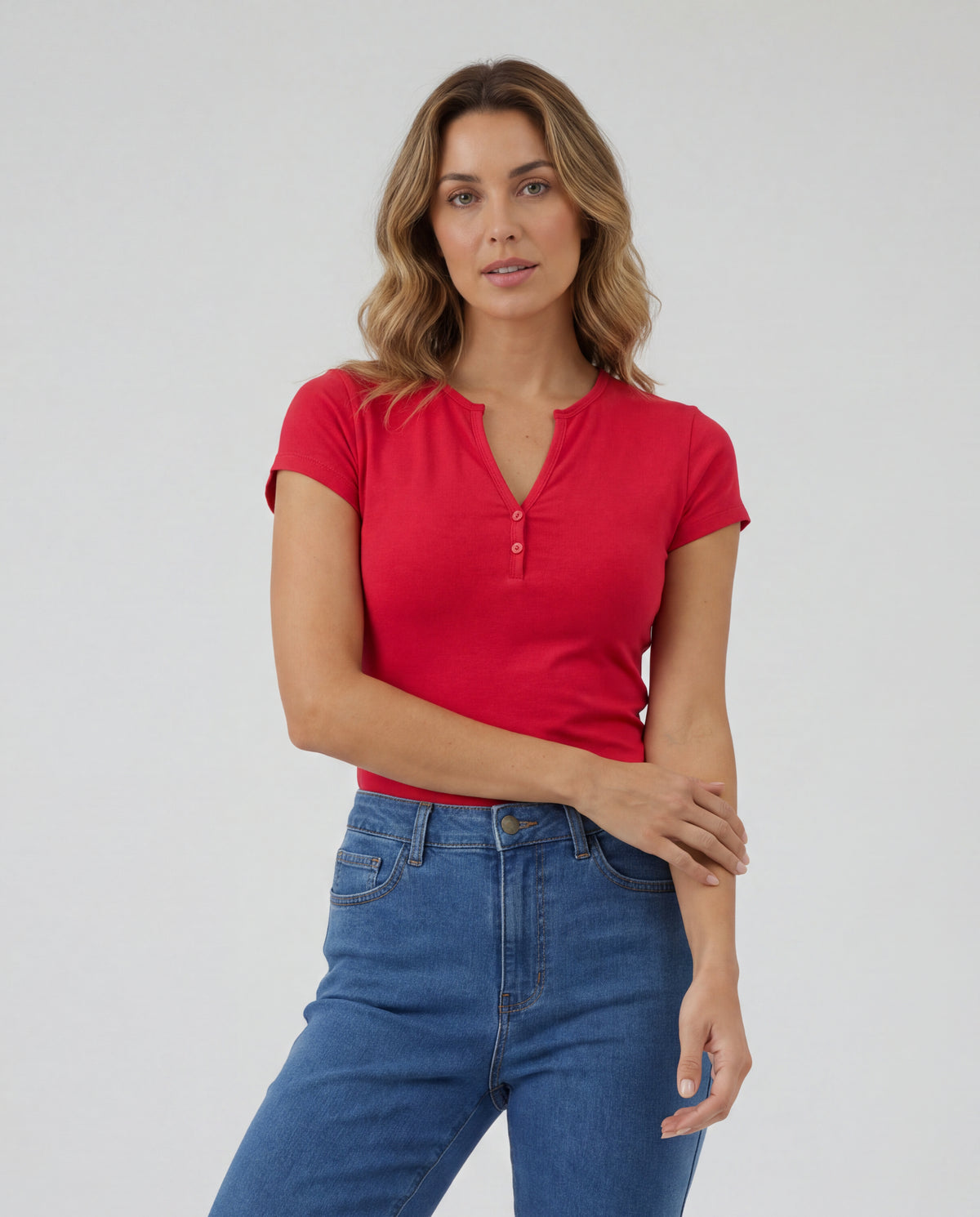 Basica Mujer Kiwi - Roja