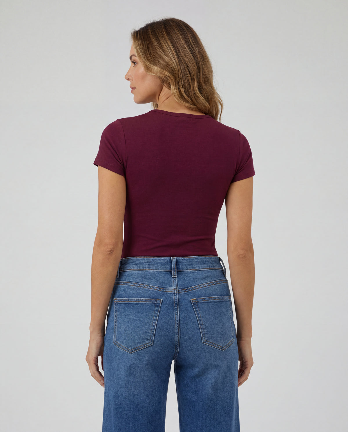Basica Mujer Kiwi - Vinotinto