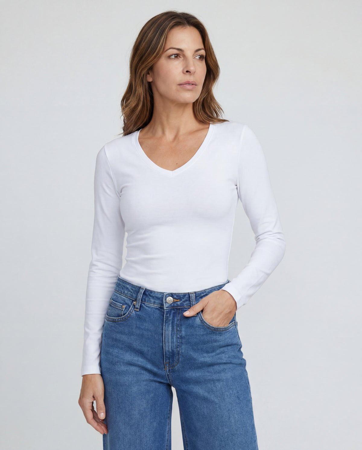 Basica Mujer Cereza - Blanca