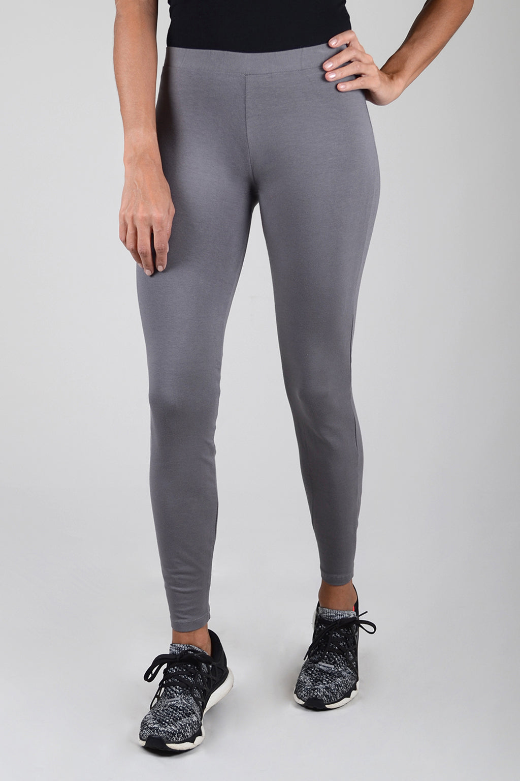Licra Bota Tubo Larga - Gris Oscuro