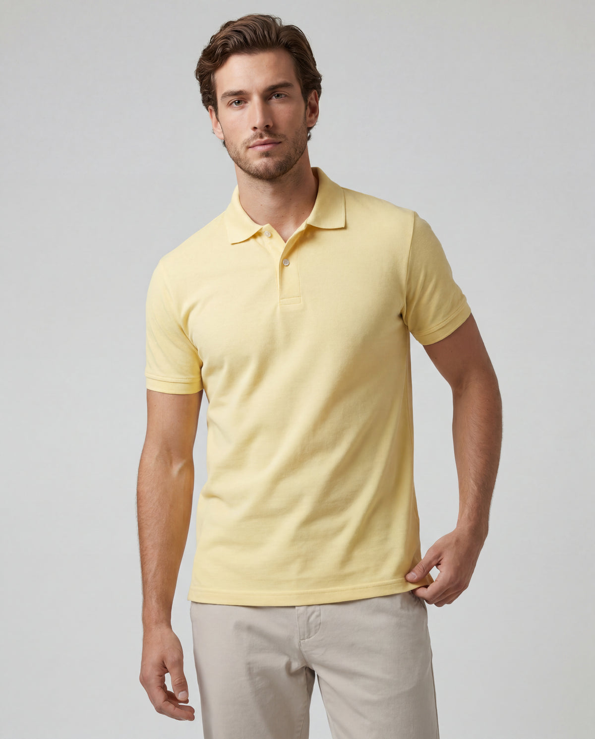 Polo Hombre - Amarillo Pastel