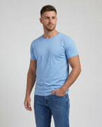 Camiseta Hombre Cuello Redondo Delgado - Cielo Jaspe