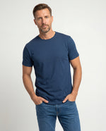 Camiseta Hombre Cuello Redondo Delgado - Azul Oceano
