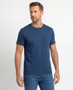 Camiseta Hombre Cuello Redondo Delgado - Azul Oceano