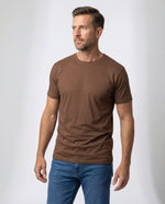 Camiseta Hombre Cuello Redondo Delgado - Cafe Jaspe