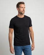 Camiseta Hombre Cuello Redondo Delgado - Negra