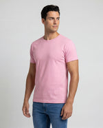 Camiseta Hombre Cuello Redondo Delgado - Rosada