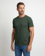 Camiseta Hombre Cuello Redondo Delgado - Verde Botella