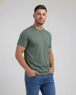Camiseta Hombre Cuello Redondo Delgado - Verde Jaspe