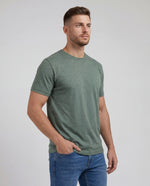 Camiseta Hombre Cuello Redondo Delgado - Verde Jaspe