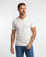 Camiseta Hombre Cuello V - Blanca