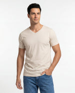 Camiseta Hombre Cuello V - Arena