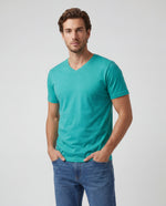 Camiseta Hombre Cuello V - Turqueza