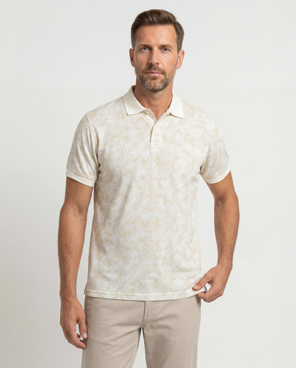 Polo Estampada Franco - Crudo