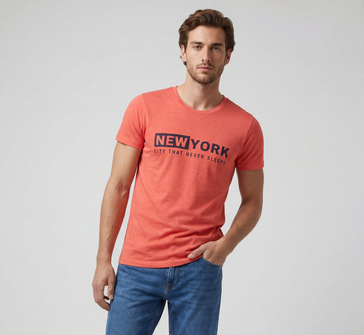 Camiseta Estampada 1039 - Azul Jaspe