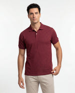 Polo Estampada David - Vinotinto