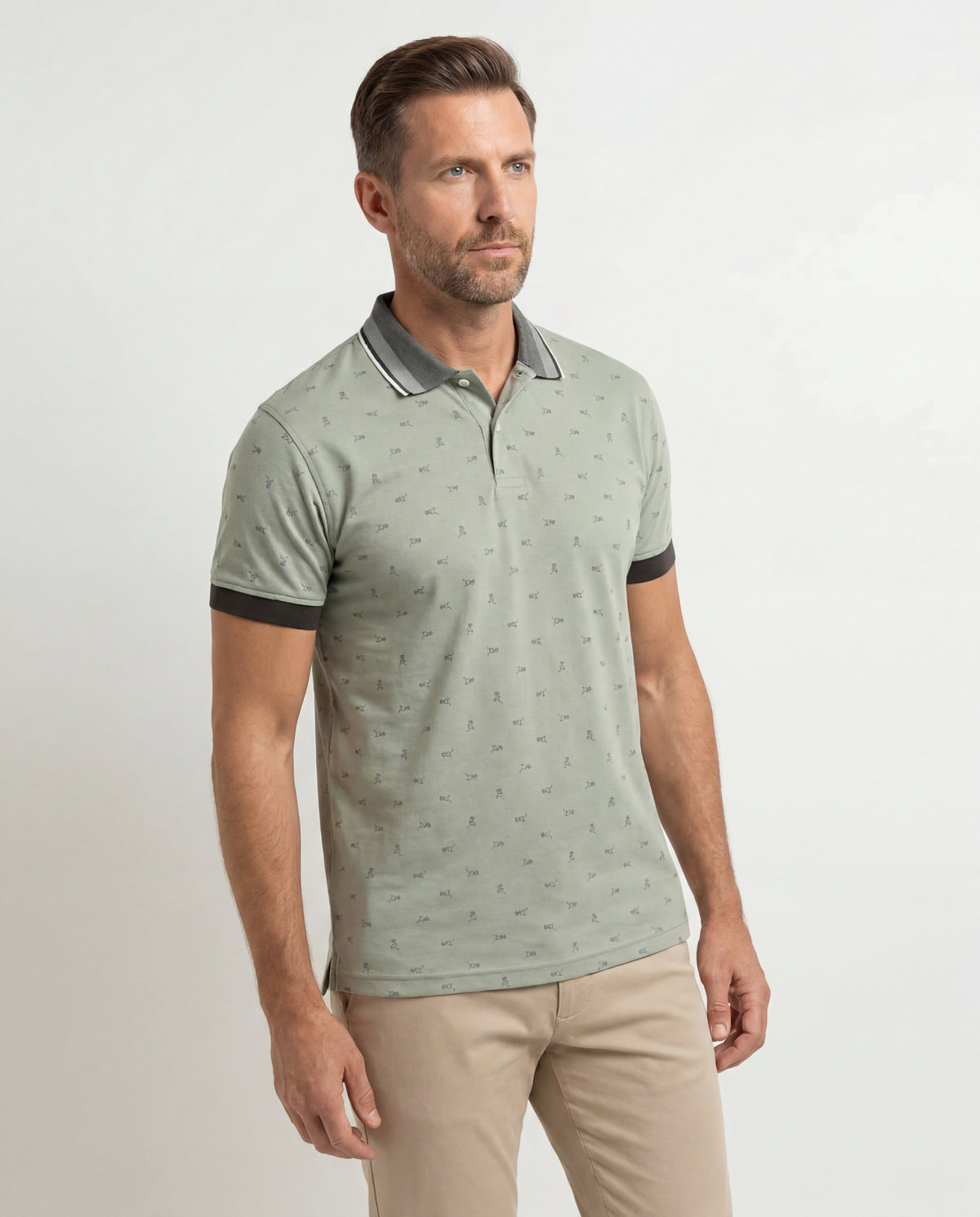 Polo Estampada Lionel - Oliva