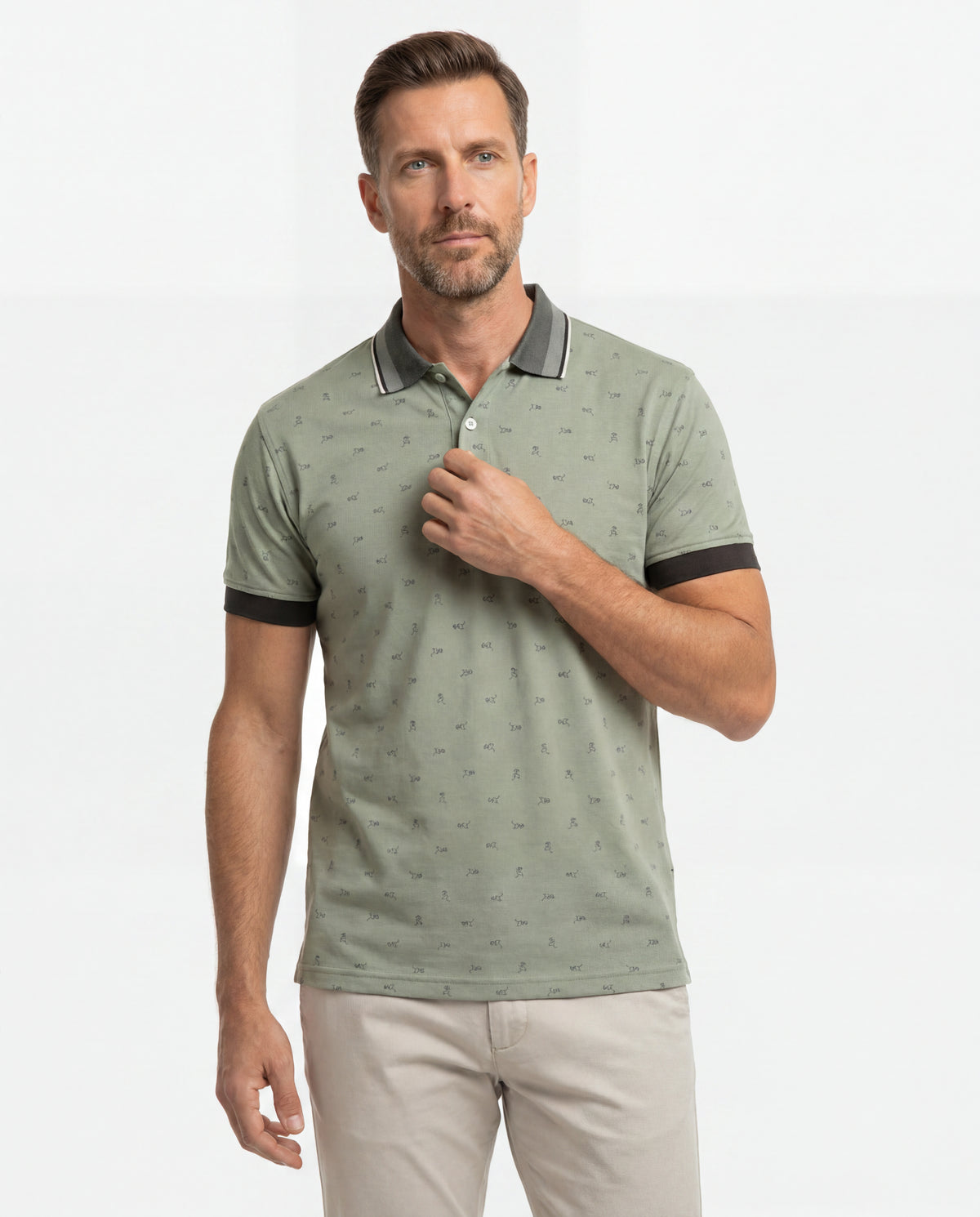 Polo Estampada Lionel - Oliva