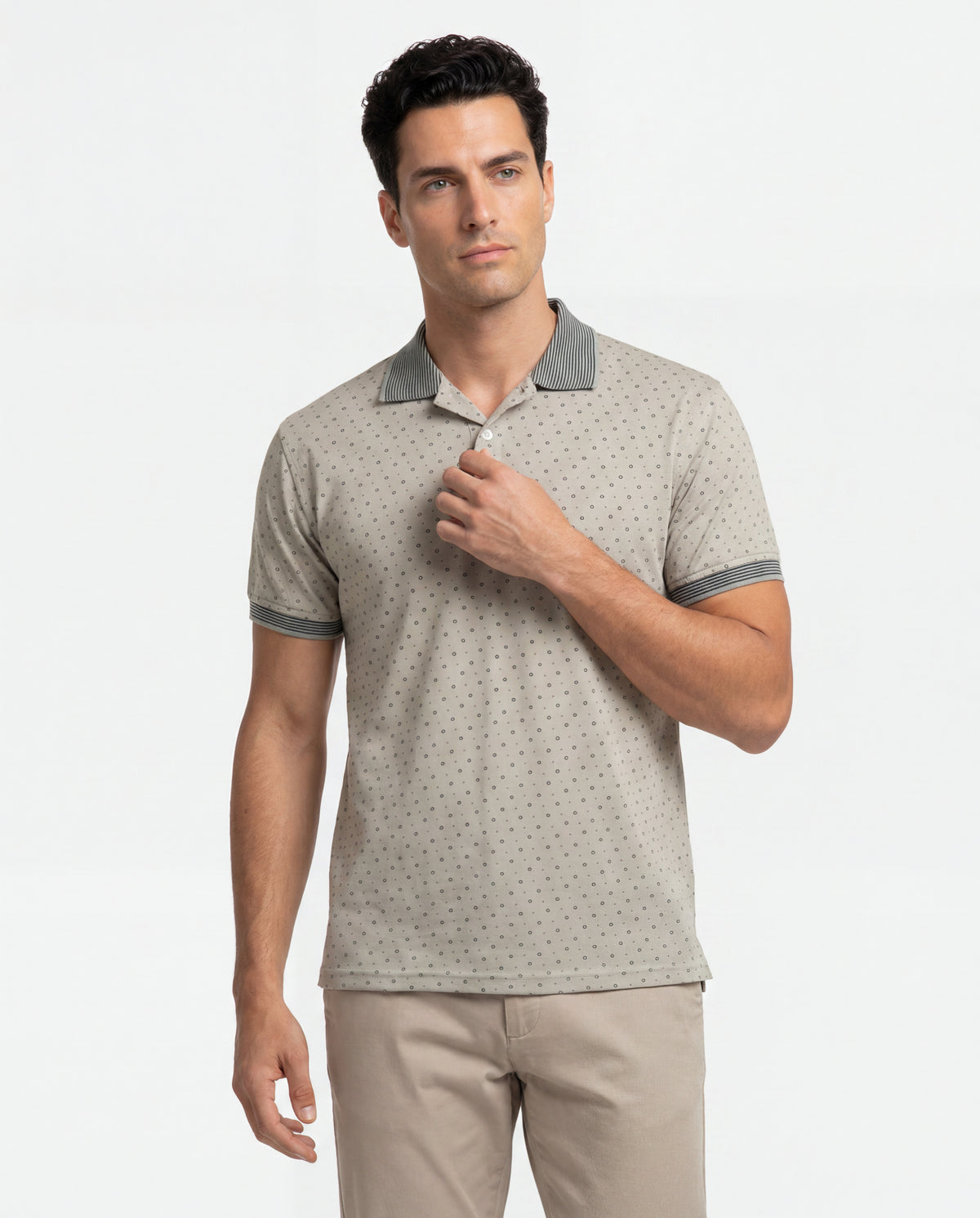 Polo Estampada Gaston - Oliva