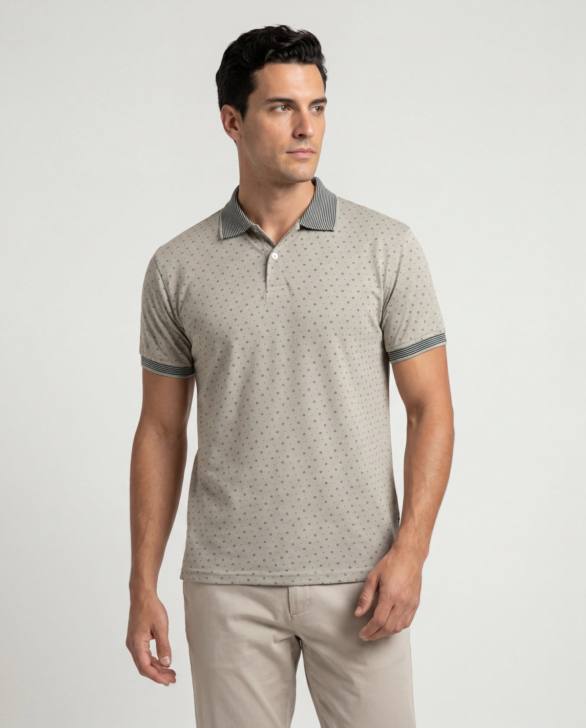 Polo Estampada Gaston - Oliva