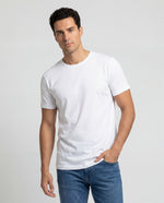 Camiseta Hombre Cuello Redondo Delgado - Blanca