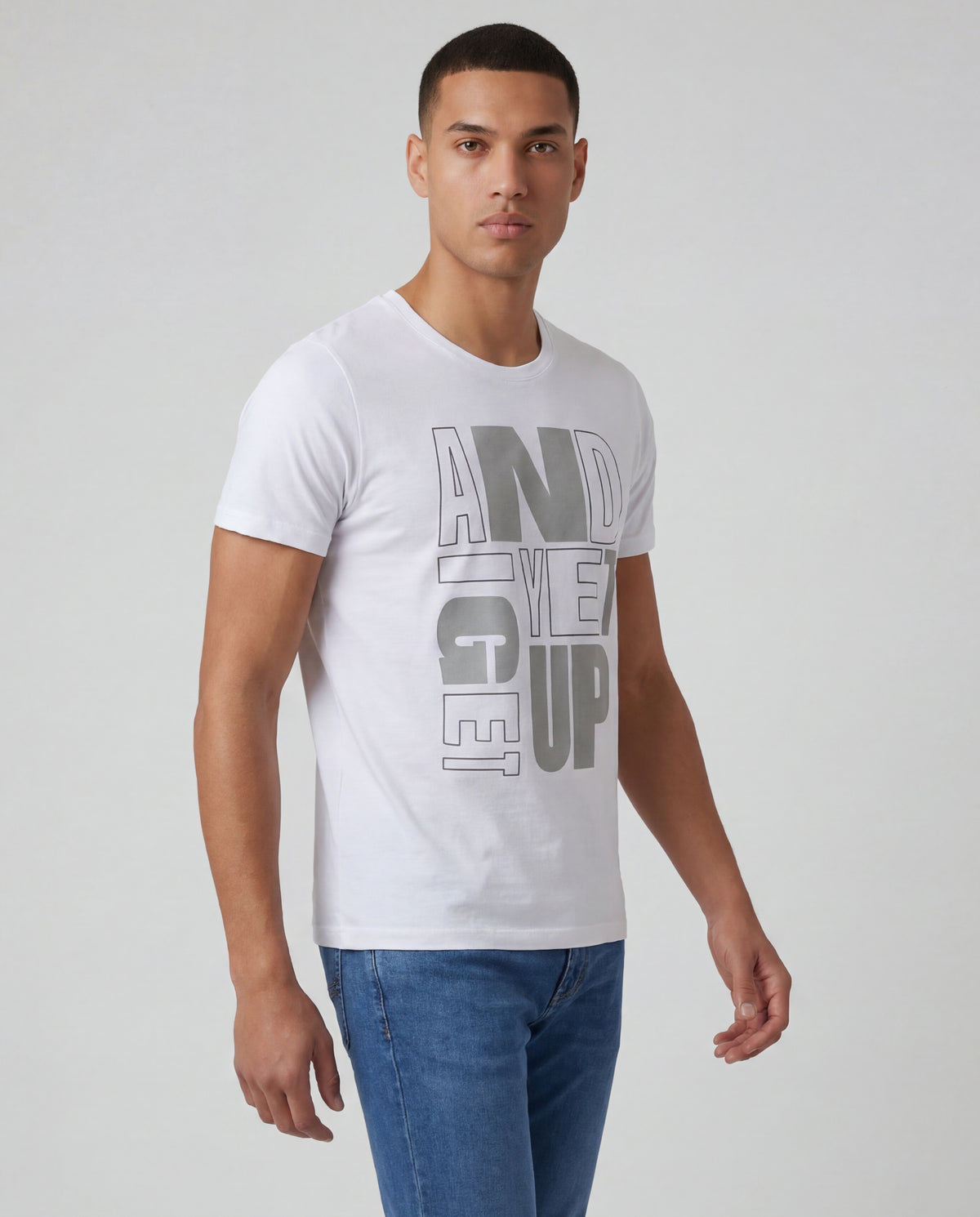Camiseta Estampada 1068 - Negro Jaspe