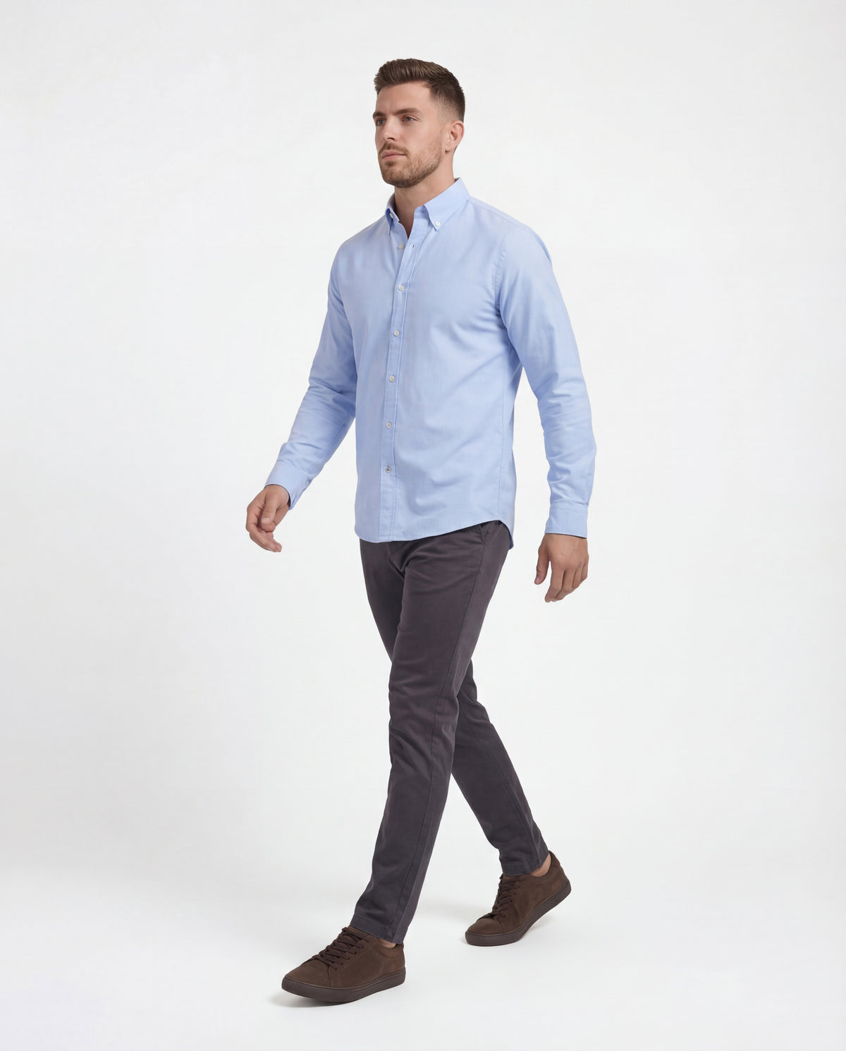 Camisa Oxford - Azul Claro