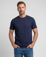 Camiseta Hombre Cuello Doble - Azul Navy