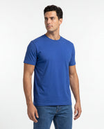 Camiseta Hombre Cuello Doble - Azul Rey