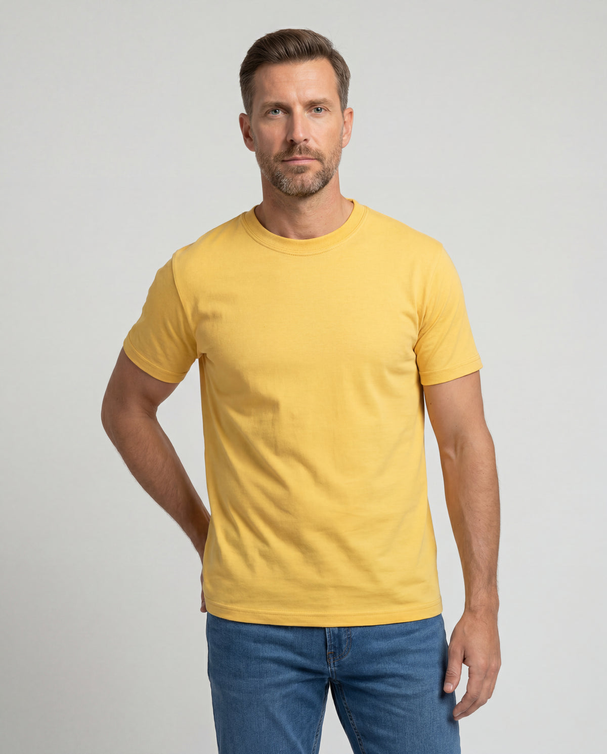 Camiseta Hombre Cuello Doble - Maiz