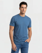 Camiseta Hombre Cuello Doble - Petroleo