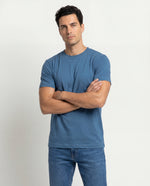 Camiseta Hombre Cuello Doble - Petroleo