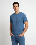 Camiseta Hombre Cuello Doble - Petroleo