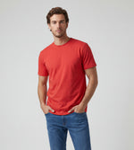 Camiseta Hombre Cuello Doble - Roja
