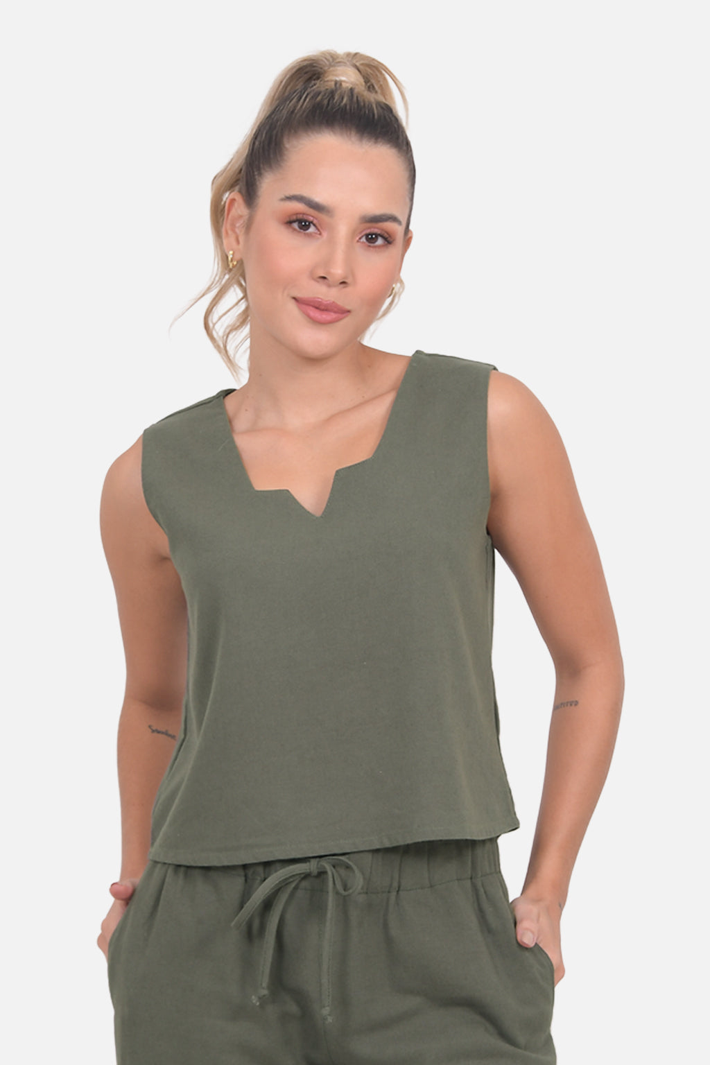 Blusa Lisboa - Verde Militar