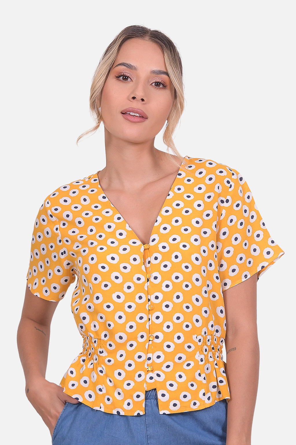 Blusa Laos - Mostaza