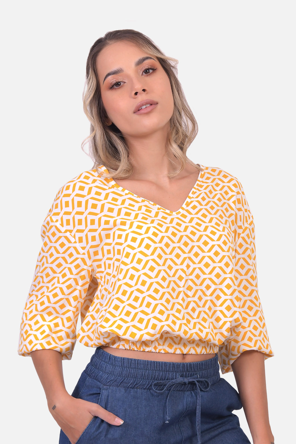 Blusa Shantou - Mostaza