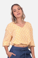 Blusa Shantou - Mostaza