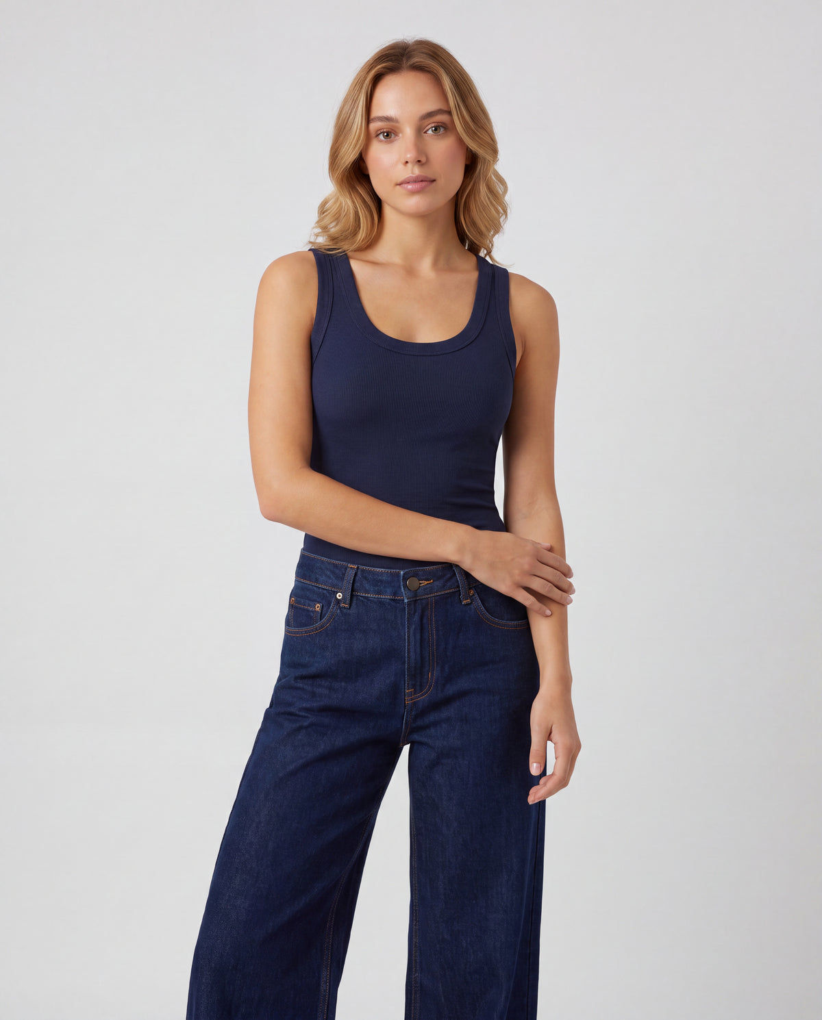 Básica Rib Ariel - Azul Navy