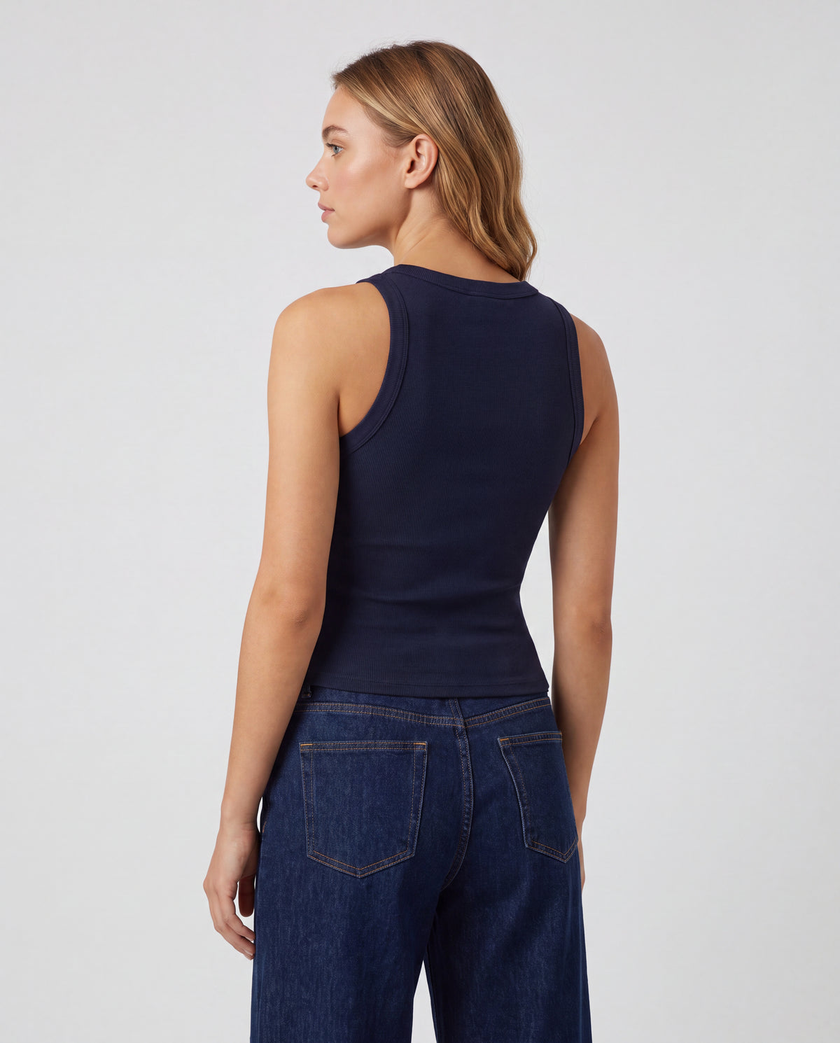 Básica Rib Ariel - Azul Navy