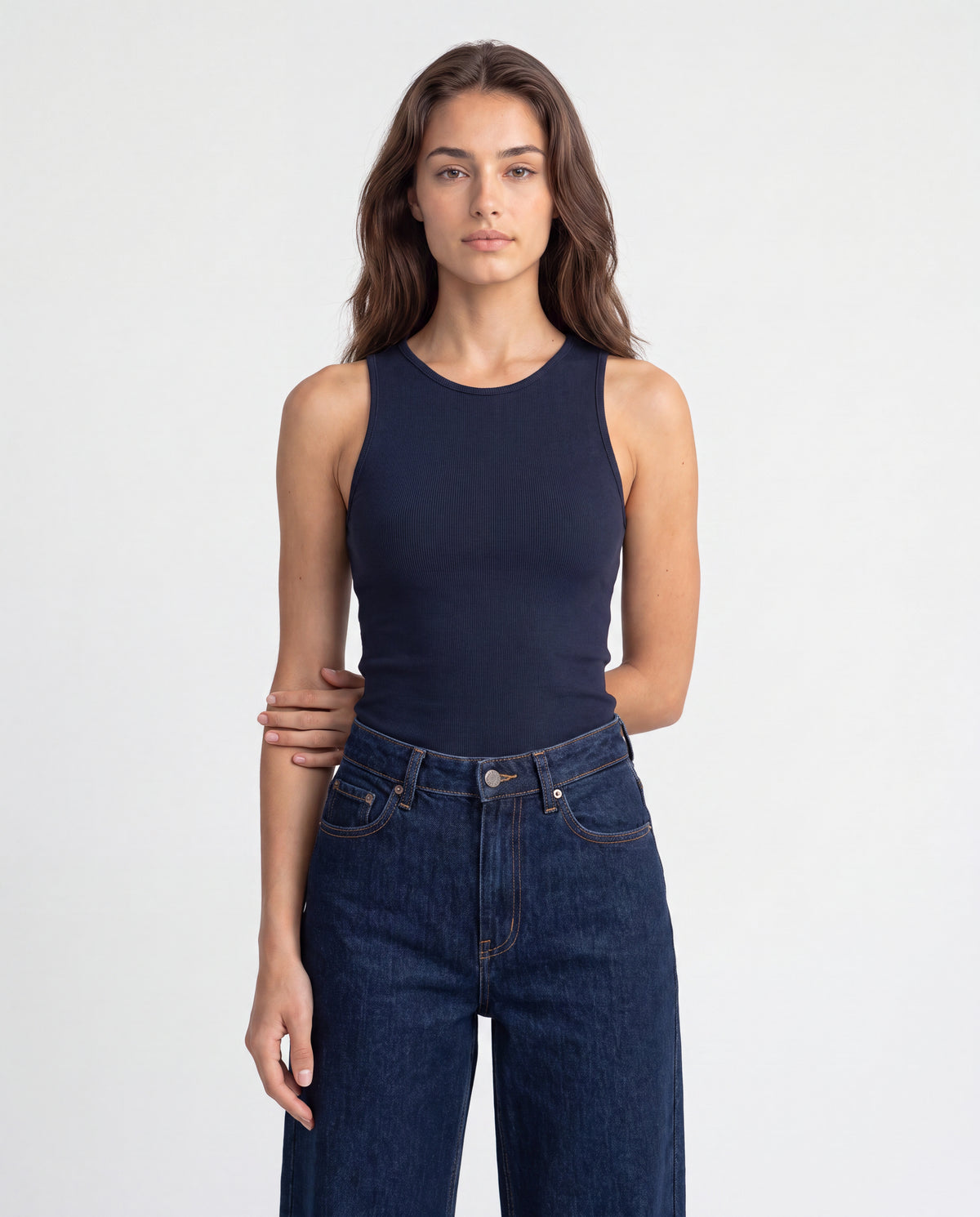 Básica Rib Mila - Azul Navy
