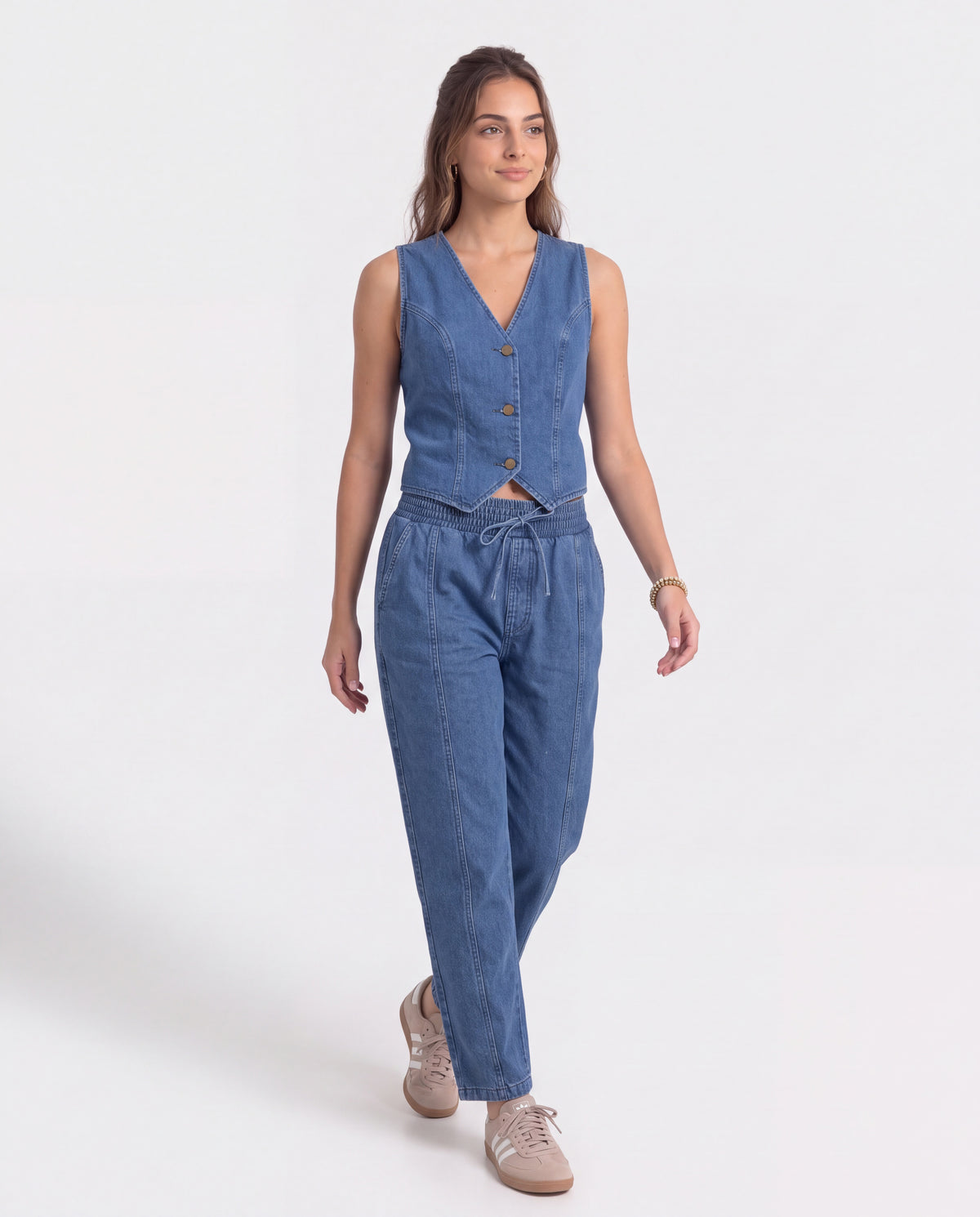 Blusa Pekin - Azul Medio