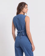Blusa Pekin - Azul Medio