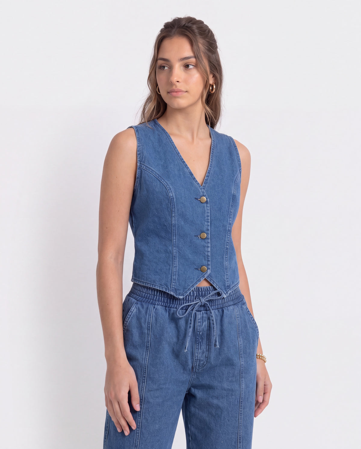 Blusa Pekin - Azul Medio