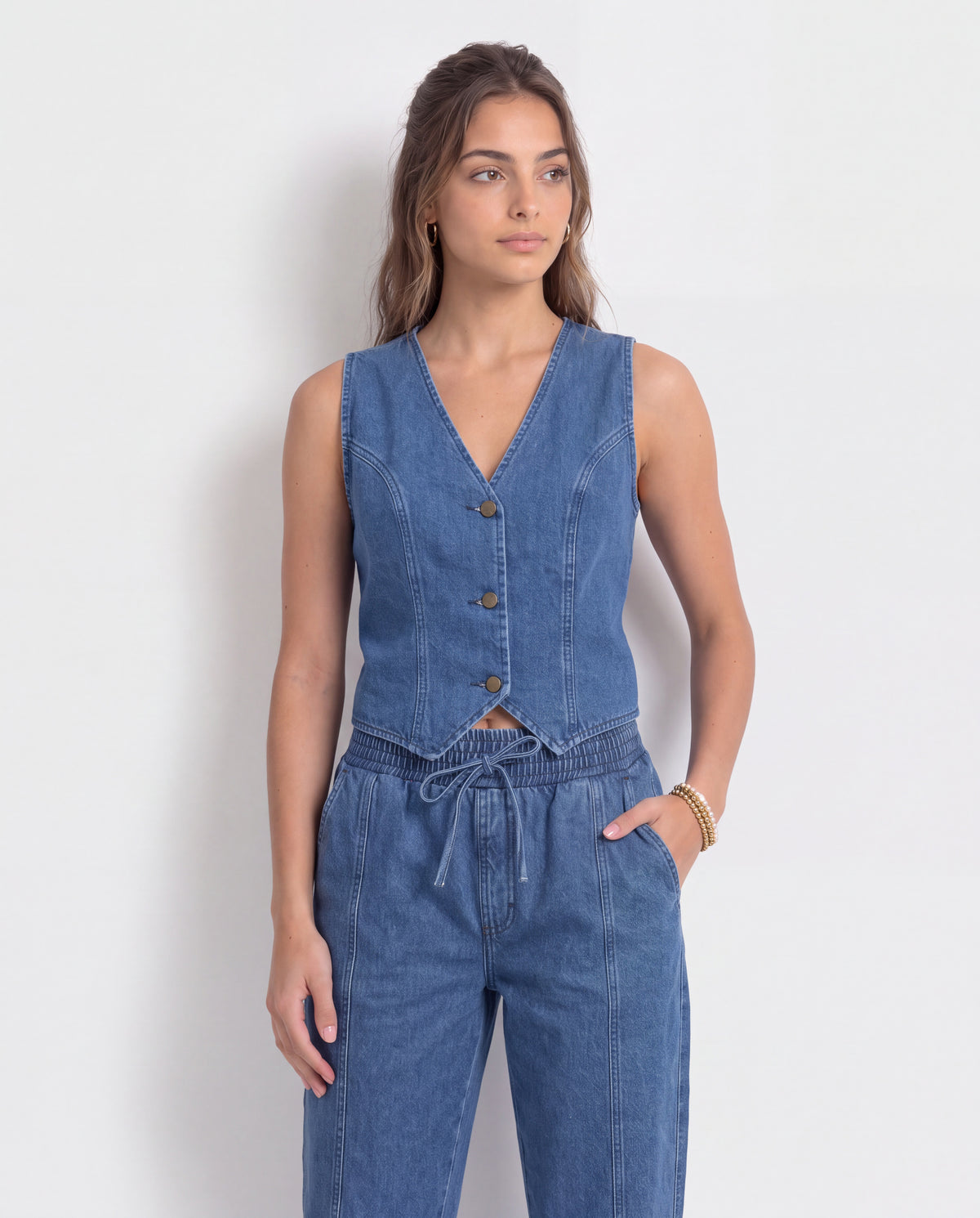 Blusa Pekin - Azul Medio