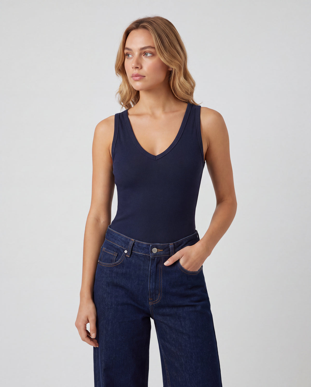 Básica Rib Iris - Azul Navy