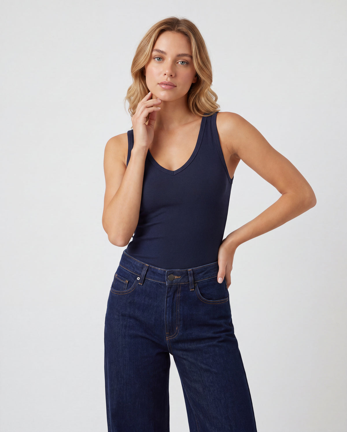 Básica Rib Iris - Azul Navy